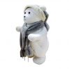 Standing Bear white Christmas bear lovely glittery pile coating bear