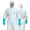 Aami 3 level 2 disposable protective plastic ppe cpe isolation gown