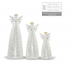 Hot Sale Beautiful Blown Small Clear Glass Angel Christmas Ornaments Figurine For Xmas Holiday Gift and Decoration