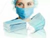 Aosen MedTech Ce Certificate 3Ply Non-Woven Fabric Material Disposable Blue Face Mask 