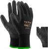 DS Safety NP1001 Nylon Knit Work Gloves with Micro Foam Technology & Spandex Liner Nitrile Coated Work Gloves,Touch Screen,Men's Thin Working Gloves 3 Pairs(L)