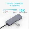QGeeM USB C Hub, 4-in-...