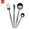 4 Piece New Design Black Stainless Steel Flatware Set Cutlery Set