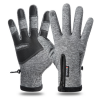 Warm touch screen touch screen zipper gloves