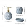 Modernize Style Ceramic bathroom set with cup lotion bottle and soap dish