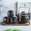 Ceramic Coffee Tea Set For Afternoon Tea Time White / Black Marble Color Luxury Tea Cup Teapot set in gitfbox