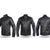 Mens cow hide leather jacket