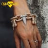 New Minimalist Gold And Silver Bone Charm Bangle Ring Jewelry Iced Out Zircon For Bracelet Women