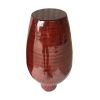 Red tall spun bamboo floor vase