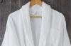 Terry 100% cotton bathrobe shawl collar white long hotel