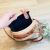 Vietnamese Vintage 100% Handmade Bamboo Rattan Handbag