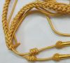 Metal wire gold military aiguillettes with metal tips gold silver dress cord