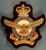 British RAF Royal air force regiment bullion wire blazer badge