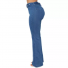 Straight-leg jeans women plus velvet w autumn and winter high-waisted thin and wild loose wide-leg nine-point cigarette pants