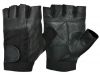 Weight lifting gloves spandex real leather material gloves half finger fitness gym glove 