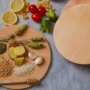 kitchen gadgets solid wood round dishes unpainted dried fruit wooden plate no chemical wooden