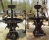 Hand-carved bronze flowerpot