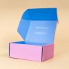 Custom pink cardboard corrugated shipping carton box with custom logo strong tuck top mailer carton box