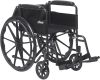 Drive Medical SSP118FA-SF Silver Sport 1 Folding Transport Wheelchair with Full Arms and Removable Swing-Away Footrest, Black