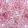 100% Recycled Frosted Fluffy  Blanket (Pink Rose Printed Design)