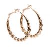 OKI Ring Women Hypoallergenic Screw Back Lobe 15k Gold Plating Round Hoop Earrings