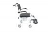 3 in 1 Commode Shower Chair, Transport Commode Wheelchair, Padded Toilet Seat Shower Wheelchair, Bedside Commode