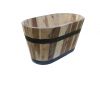 Wooden Barrel Pot Planters Oval Style Flower Plants Wooden Planter