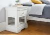 White Nightstand Bedside One/Two Drawers, New Style Storage Shelf Acacia Solid Wood