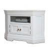 TV Unit Console Acacia Solid Wood Painter White Color