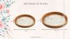 Vietnam Hot Item Eco-friendly Rustic Decor Round Serving Tray Mother Of Pearl Rattan Tray 2021