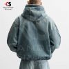 Zipper Hood Denim Jackets for Men & Women