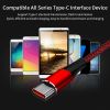 In Stock TypeC 5A Super Fast Charging Cable Nylon Braided Quick Charge Date Cable USB C Adapater Charging Free Engrave Logo