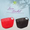 Appollo houseware Lace Basket vegetable basket, elegant Fruit basket, washable easy to handle durable high quality plastic basket for fruits, unbreakable, non-toxic, BPA free basket, stackable and space saver design.