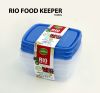 Appollo houseware Rio Food Keeper large 3pc Set (3 x 700ml) high quality rectangle light weight food container for refrigerator and microwave easy to handle durable air tight food container plastic food container, unbreakable reusable food containers.