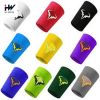 Embroidered Basketball Gym Unisex Sports Cotton Wristband Wrist/ Band magnetic wristband rfid wristband
