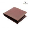 Genuine Leather Men's Zipper Coin Purse Wallet For Men Tri-fold Wallet Clasp