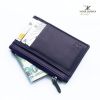 Genuine Mild Leather Men's Zipper Purse Wallet For Men No Fold Simple Wallet Clasp