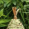 Hummingbird Birdhouse for Outside Hanging, Grass Hand Woven Bird Nest, Natural Bird Hut for Outdoor - Drop