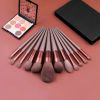 apered Green Bella Custom Makeup Brushes Set Private Label Pinky Makeup Brush Kit Make Up Tool Wooden Handle No Brand No Logo