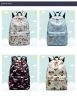 Cute Canvas Women Backpack Kawaii Flamingos Animal Pattern Printing Girl