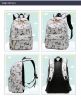 Cute Canvas Women Backpack Kawaii Flamingos Animal Pattern Printing Girl