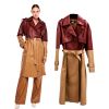 New design long coat for women and men trench coats long trench coat made of real leather