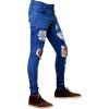 Wholesale cheap price men new denim ripped trousers Slim fit stretch men's trousers mens skinny jeans