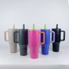 40oz Leakproof Tumbler Stainless Steel Vacuum Insulated with Handle and Flip Straw Lid Custom Logo