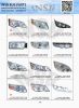 yutong/higer/irizar/marcopolo bus parts headlamp bus rearlamp rearview mirror bus accessories