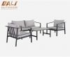 4 Pcs Aluminum Conversation Sofa Set with Cushions outdoor