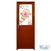 Wadja Glass Door Half - Bathroom Steel Door with Half Sized Mirror Inside