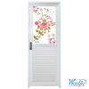 Wadja Glass Door Half - Bathroom Steel Door with Half Sized Mirror Inside