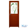 Wadja Glass Door Half - Bathroom Steel Door with Half Sized Mirror Inside