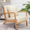 Wood Portable Fabric Folding Butterfly Chair With Side Pocket